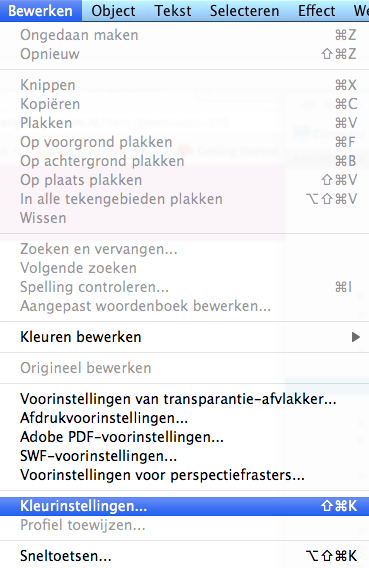 Instellingen Illustrator